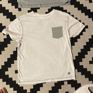 Cremieux S/S T Shirt Size M Gray/Blue and White/Gray